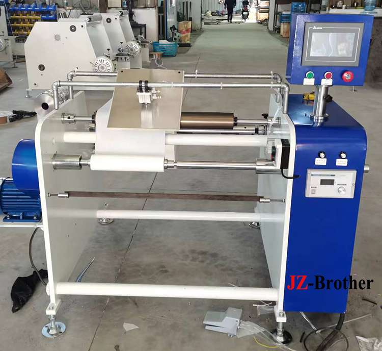 Manual type aluminum foil rewinder