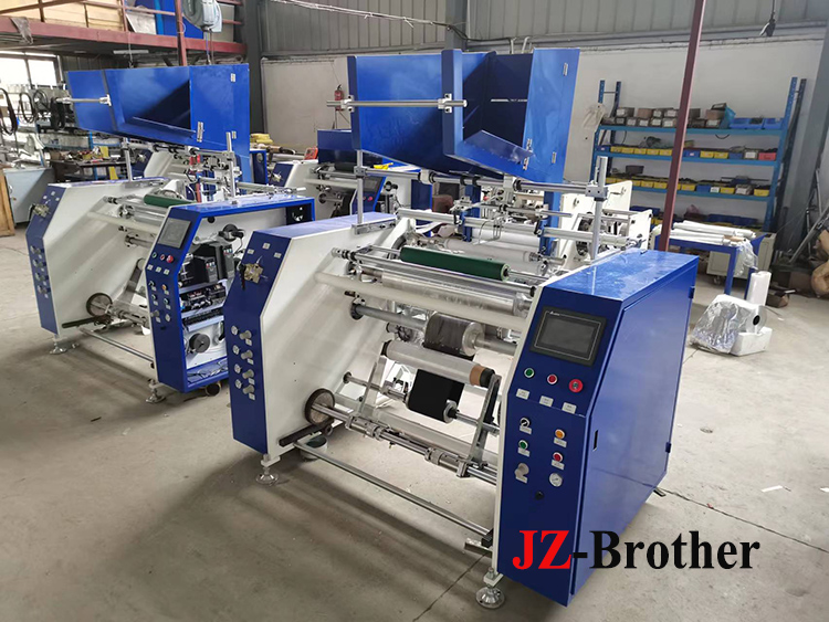 5-shaft 500mm width automatic cling film rewinder